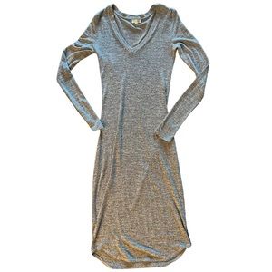 Aritzia Wilfred Free Heathered Grey Midi Dress - Size Small